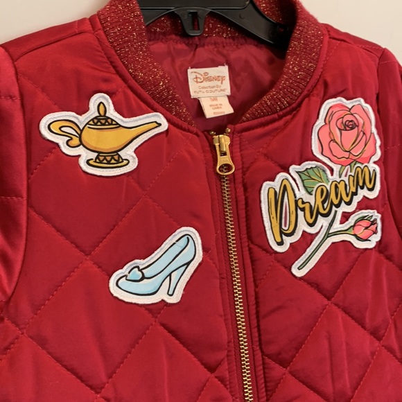 Disney Princess Bomber red jacket & matching tutu pink skirt.  Size 5-6 - Picture 6 of 10